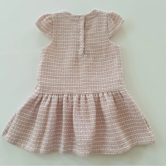 Janie and Jack 3T Toddler Girl Pink Tweed Dress Spring Easter